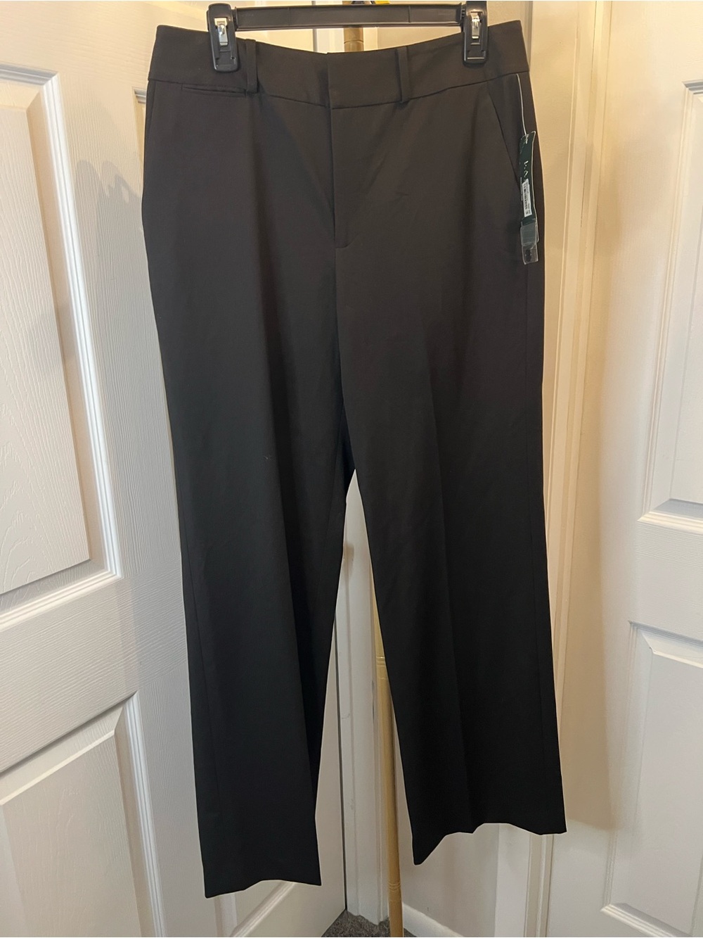 Ralph Lauren Black Straight-Leg Dress Trousers